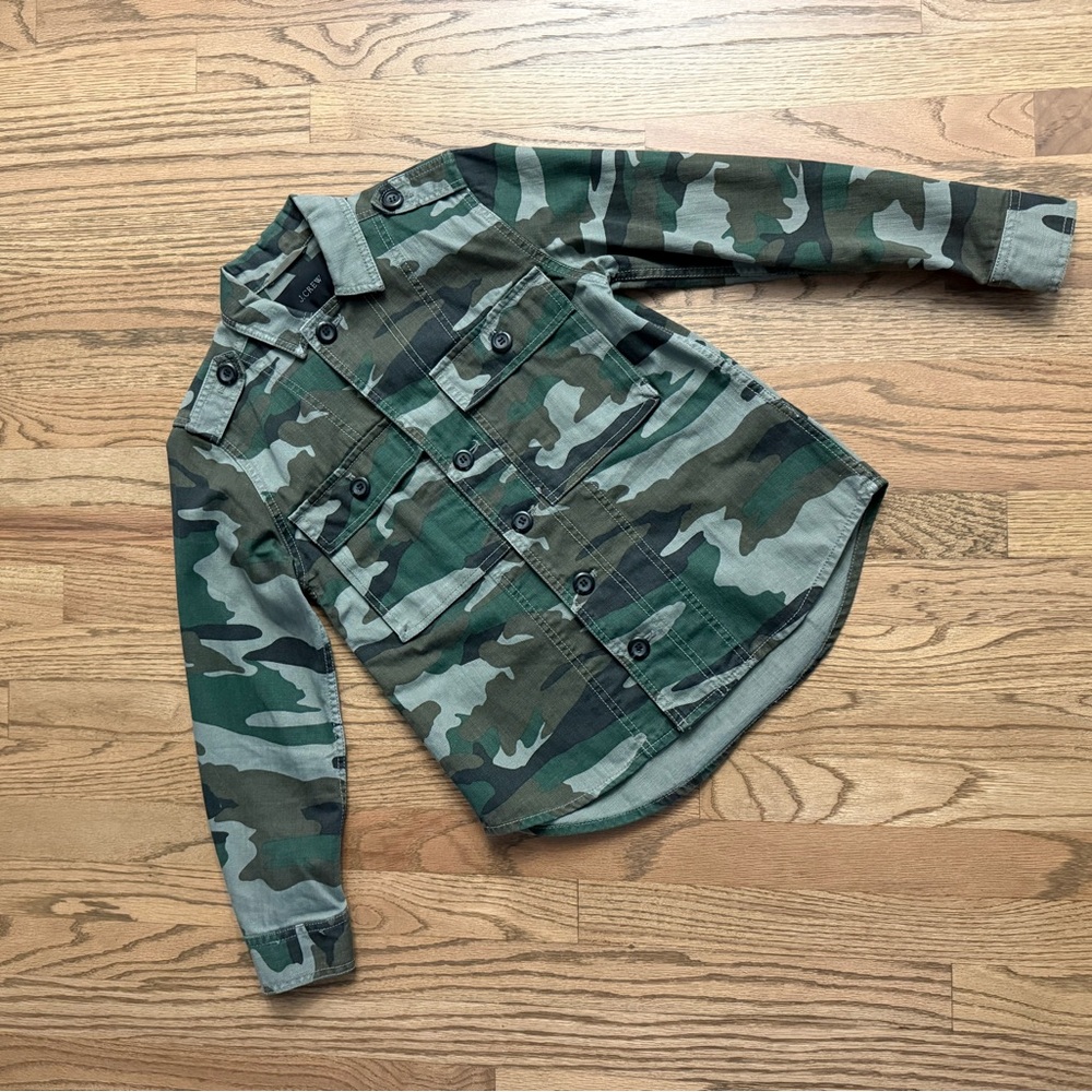 J CREW Camo Jacket NWOT